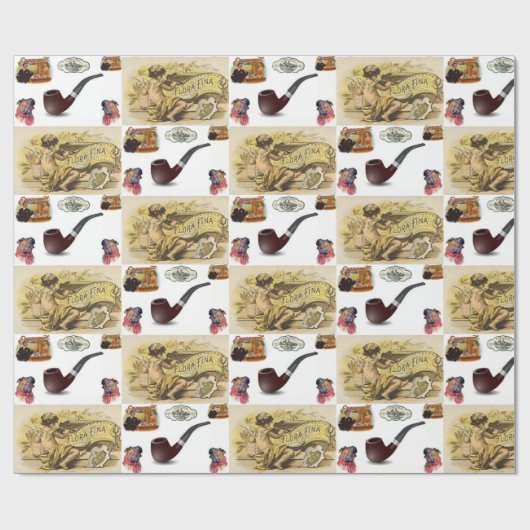 Papieren sigaren inpakken cadeaupapier (Vlak)