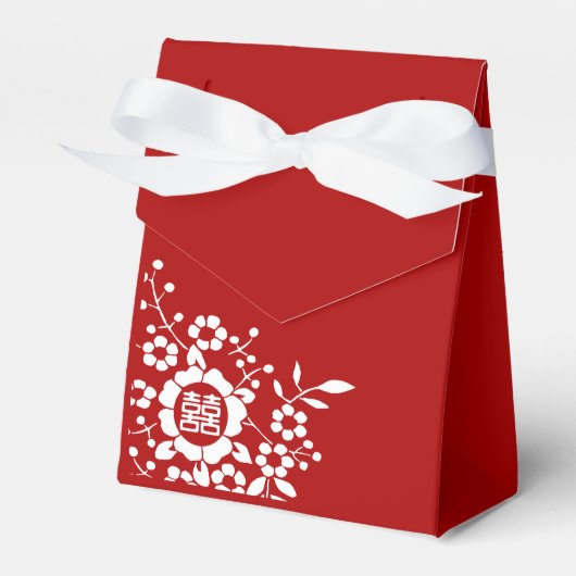 Papieren snijbloemen ・ Dubbel geluk Bedankdoosjes (Voorkant Zijde)