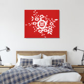 Papieren snijbloemen ・ Dubbel geluk Canvas Afdruk (Insitu (Slaapkamer))