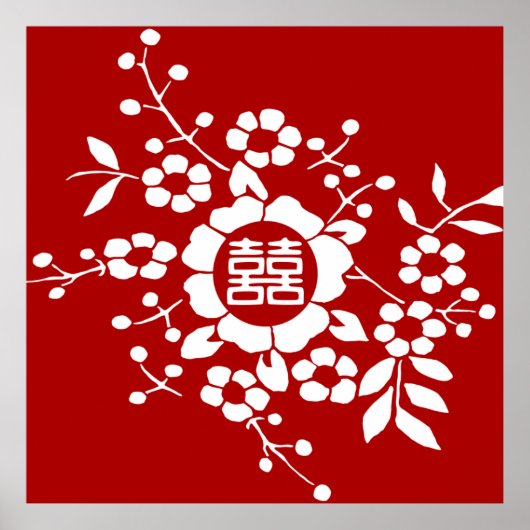 Papieren snijbloemen ・ Dubbel geluk Poster (Voorkant)