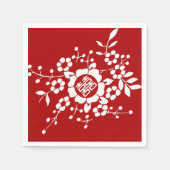 Papieren snijbloemen ・ Dubbel geluk Servetten (Voorkant)