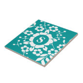 Papieren snijbloemen - Monogram Tegeltje (Zijkant)