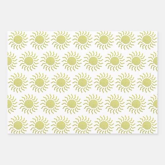 Papieren snijgeel zonnafdruk inpakpapier vel (Voorkant 3)