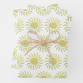 Papieren snijgeel zonnafdruk inpakpapier vel (In situ)