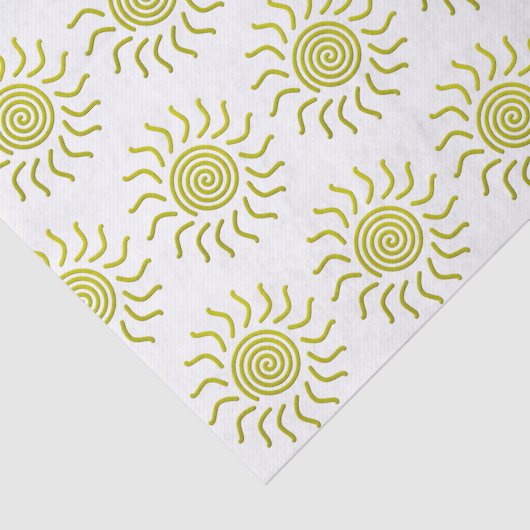 Papieren snijgeel zonnafdruk tissuepapier (Detail)