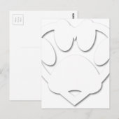 Papieren snijkop en hartvorm briefkaart (Voorkant / Achterkant)