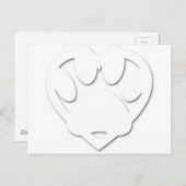 Papieren snijkop en hartvorm briefkaart (Voorkant / Achterkant)