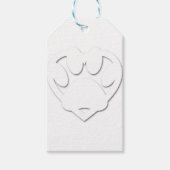 Papieren snijkop en hartvorm cadeaulabel (Voorkant)