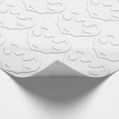 Papieren snijkop en hartvorm cadeaupapier (Hoek)