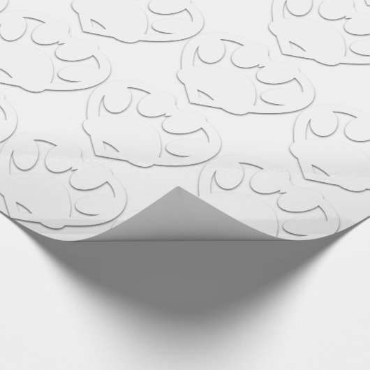 Papieren snijkop en hartvorm cadeaupapier (Hoek)