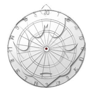 Papieren snijkop en hartvorm dartbord