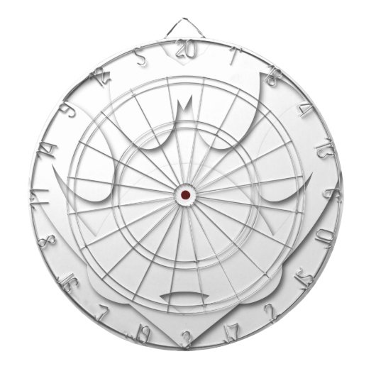 Papieren snijkop en hartvorm dartbord (Voorkant)