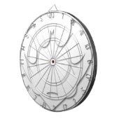 Papieren snijkop en hartvorm dartbord (Voorkant Rechts)