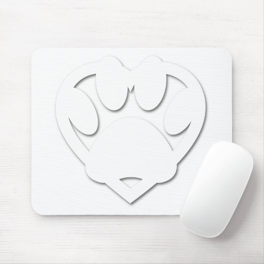 Papieren snijkop en hartvorm muismat (Met muis)