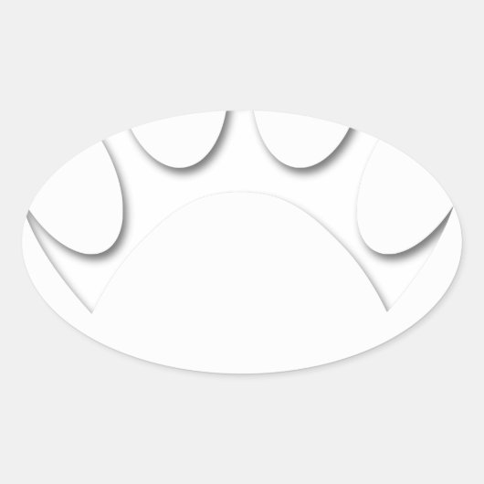 Papieren snijkop en hartvorm ovale sticker (Voorkant)