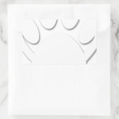 Papieren snijkop en hartvorm rechthoekige sticker (Tas)