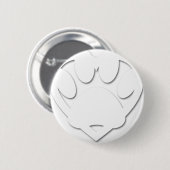 Papieren snijkop en hartvorm ronde button 5,7 cm (Voorkant /achterkant)