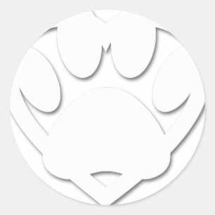 Papieren snijkop en hartvorm ronde sticker