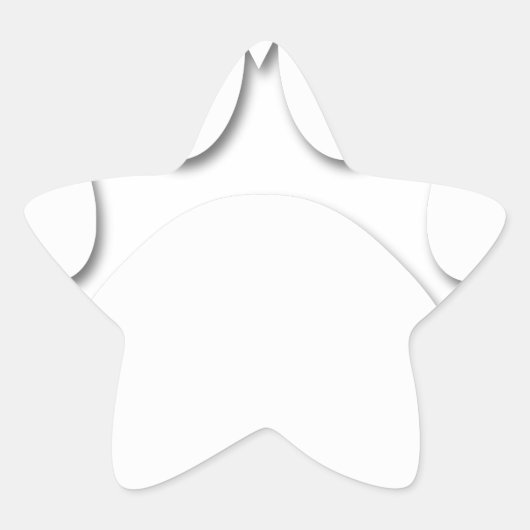 Papieren snijkop en hartvorm ster sticker (Voorkant)