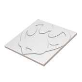 Papieren snijkop en hartvorm tegeltje (Zijkant)