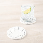 Papieren snijkop en hartvorm zandsteen onderzetter (Zijkant)