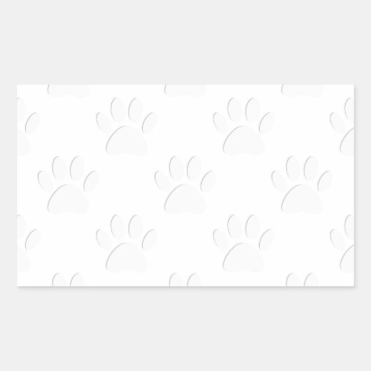 Papieren snijpad rechthoekige sticker (Voorkant)