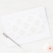Papieren snijpad rechthoekige sticker (Envelop)