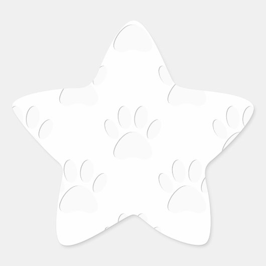 Papieren snijpad ster sticker (Voorkant)