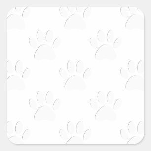 Papieren snijpad vierkante sticker