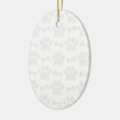 Papieren snijpunten en Botten patroon Keramisch Ornament (Links)