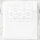 Papieren snijpunten en Botten patroon Rechthoekige Sticker (Tas)