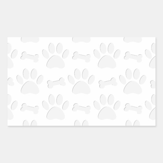 Papieren snijpunten en Botten patroon Rechthoekige Sticker (Voorkant)