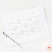 Papieren snijpunten en Botten patroon Rechthoekige Sticker (Envelop)