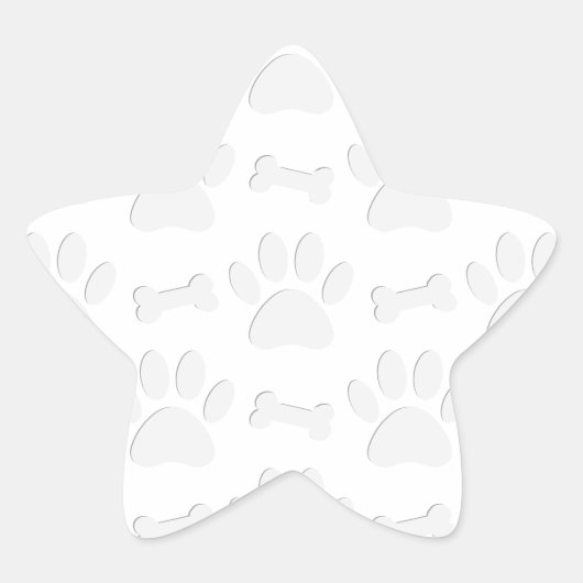 Papieren snijpunten en Botten patroon Ster Sticker (Voorkant)