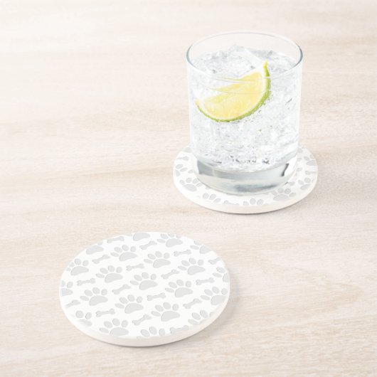 Papieren snijpunten en Botten patroon Zandsteen Onderzetter (Zijkant)