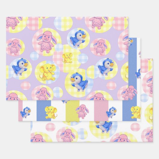 Papieren Speelgoed-dieren verpakken Inpakpapier Vel (Set)