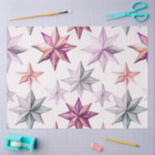 Papieren sterren en sneeuwvlokken Kerstmis Tissuepapier (Craft)