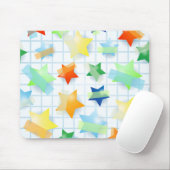 Papieren sterren, mousepad muismat (Met muis)