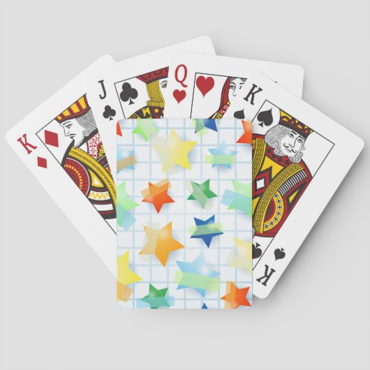 Papieren sterren pokerkaarten (Achterkant)