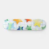 Papieren sterren, schaats persoonlijk skateboard (Horizontaal)