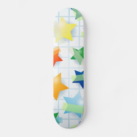 Papieren sterren, schaats persoonlijk skateboard (Voorkant)