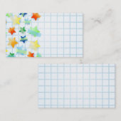 Papieren sterren, visitekaartje (Voorkant / Achterkant)