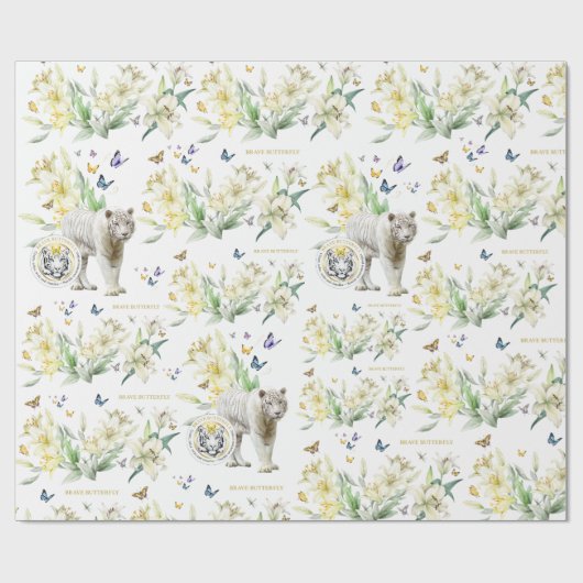 papieren tijger cadeaupapier (Vlak)