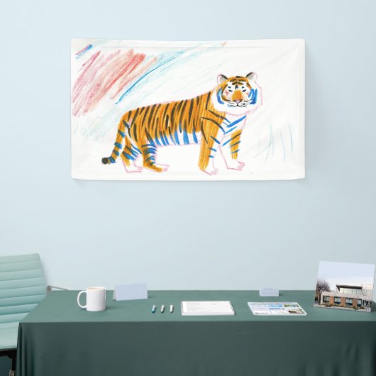 Papieren tijger spandoek (Beurs)