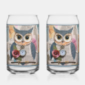 Papieren Uil Frisdrankglas Blikvorm Glas (Achterkant)