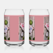 Papieren Varkens Frisdrank Glas (Links)