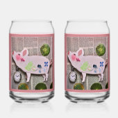 Papieren Varkens Frisdrank Glas (Achterkant)