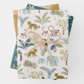 Papieren vellen Baby shower van oerwoud Giftwrap (In situ)