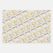 Papieren vellen inpakken blij VerjaardagWens voor  (Voorkant)