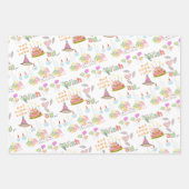 Papieren vellen inpakken Happy Birthday Wish (Voorkant 3)